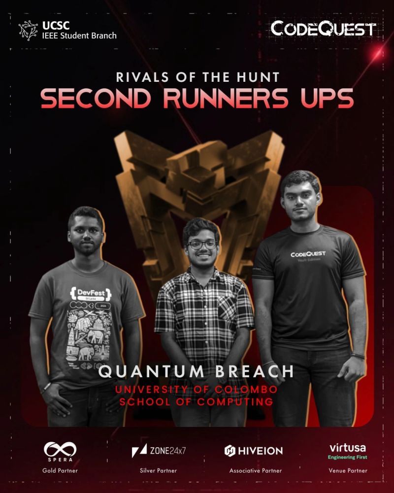 CodeQuest 2nd Runners Up photo 2